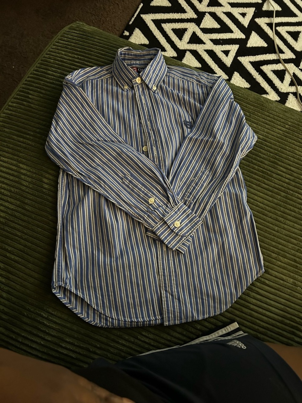 Boys Blue Striped Button-Down Shirt - Classic Casual